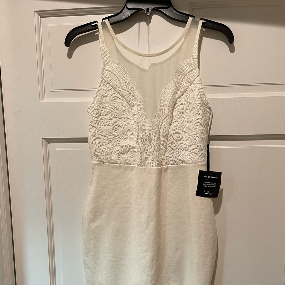 White dress, great for a soon to be bride